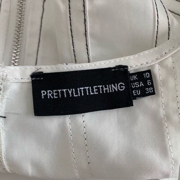 PrettyLittleThing Bustier Crop Top White Size 6 - Picture 3 of 4